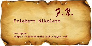 Friebert Nikolett névjegykártya